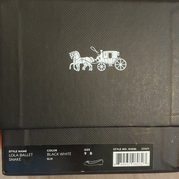 Coach Lola ballet flat in black white snake print - Picture 3 of 14